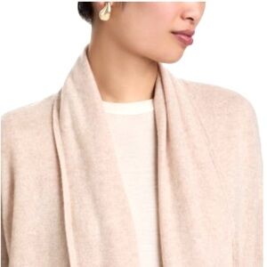 2 PLY CASHMERE C BY BLOOMINGALE’S   Women's Blush SM Open Front Cardigan